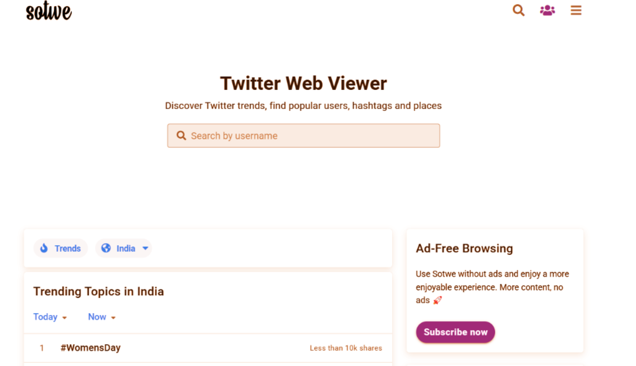 Sotwe Twitter Web Viewer Explore Trends, Hashtags & Profiles